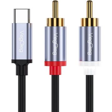 Veggieg 3 mt USB Type-C to 2 RCA Ses Kablosu