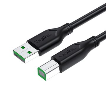 Veggieg 5 mt Siyah USB B Printer Tarayıcı Yazıcı Data Kablosu