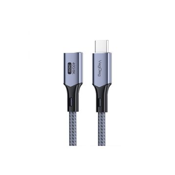 Veggieg 50 cm E-Mark 240W 40 GBPS Thunderbolt 4 8K 60 Hz Type-C USB 4.0 Uzatma Kablosu