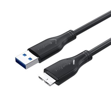 Veggieg 50 cm Micro B HDD Şarj ve Data 3.0 USB Kablo