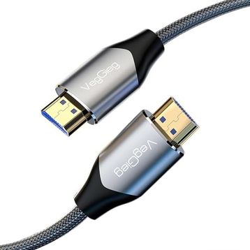 Veggieg 8K 60 Hz 4K 120 Hz 48 GBPS HDR ARC HDCP Örgülü 2.1 2 mt HDMI Kablo