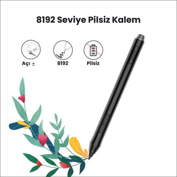 Veikk A50 10 x 6 inç 8192 Levels 5080 LPI Grafik Çizim Tableti