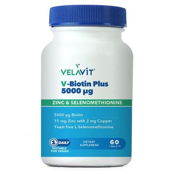 Velavit V-Biotin Plus 5000 mcg 60 Tablet