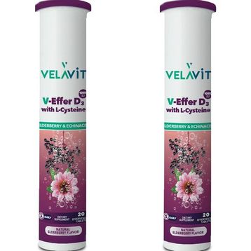 Velavit V-Effer D3 with L-Cysteine 20 Efervesan Tablet