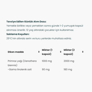 Venatura Evening Primrose Oil 1000 mg 60 Kapsül