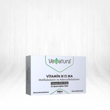 Venatura Vitamin B12 MA Metilkobalamin Adenozilkobalamin 30 Ağızda Dağılan Tablet