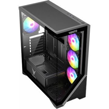 Vento VG4202FL Mid Tower 850W 80+ Siyah Temperli Cam RGB ATX Gaming Kasa