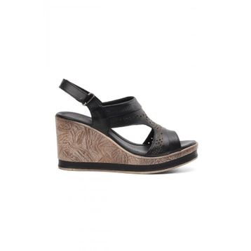Venüs 2015707 Siyah Kadın Sandalet