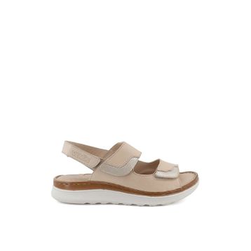 Venüs 22981715 Bej Deri Casual Kadın Sandalet