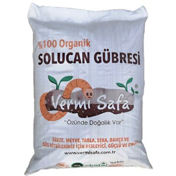 Vermisafa Organik 20 kg Katı Solucan Gübresi