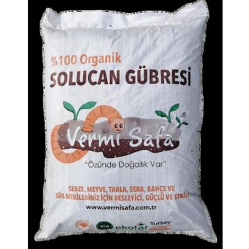 Vermisafa Organik 20 kg Katı Solucan Gübresi