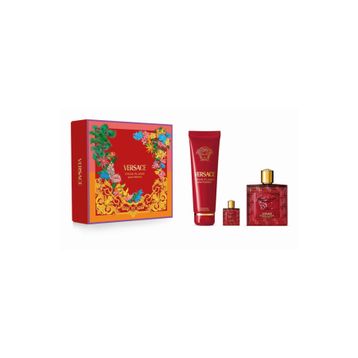 Versace 100 ml Eros Flame EDP Erkek Parfüm + 5 ml Mini Parfüm + 150 ml Duş Jeli
