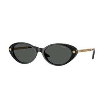 Versace VE 4469 GB187 54 Oval Siyah Kombine Kadın Güneş Gözlüğü