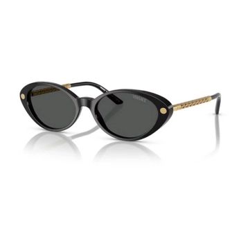 Versace VE 4469 GB187 54 Oval Siyah Kombine Kadın Güneş Gözlüğü