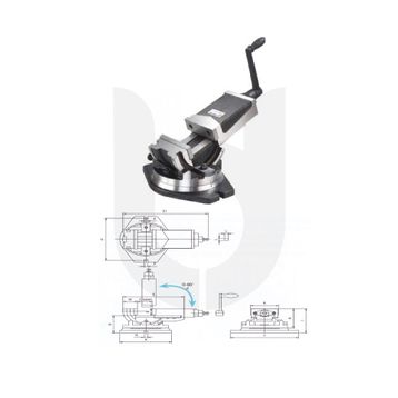 Vertex VWT-6A 2 Açılı Makina Mengenesi