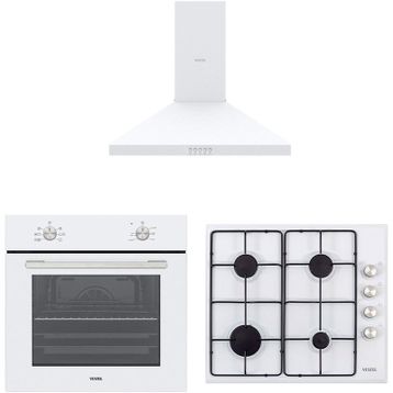 Vestel AF 4661 YB - AO 6004 YB DG - AD 60030 B Beyaz 3'lü Ankastre Set