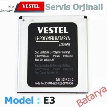 Vestel Venüs E3 Uyumlu Batarya
