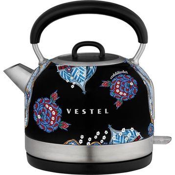 Vestel X Aslı Filinta Retro Siyah Çini Su Isıtıcı