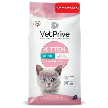 Vet Prive Kitten Tavuklu 1.5 kg Açık Yavru Kedi Maması