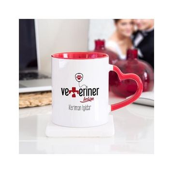 Veteriner Hekim Kalpli Kırmızı Kupa Bardak