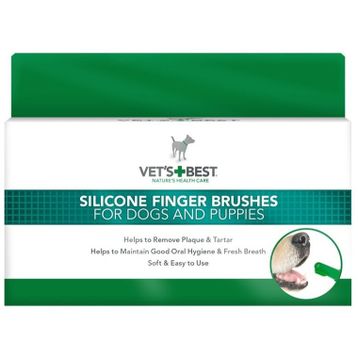Vets Best 5 Adet Silikon Parmak Kedi ve Köpekler için Diş Fırçası