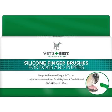 Vets Best 5 Adet Silikon Parmak Kedi ve Köpekler için Diş Fırçası