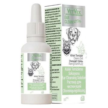 Vetvex Ear Clean 50 ml Kedi ve Köpekler için Kulak Temizleme Solisyonu