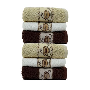 Vevien Home Coffee Towel 30x50 cm 6'lı Mutfak Havlu Seti
