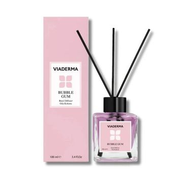 Viaderma 100 ml Kare Şişe BubbleGum Esansı Bambu Çubuklu Oda Kokusu