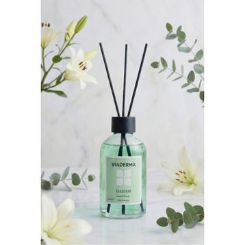 Viaderma 100 ml Kare Şişe Hamam Esansı Bambu Çubuklu Oda Kokusu
