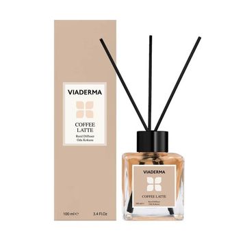 Viaderma 100 ml Kare Şişe Kahve Esansı Bambu Çubuklu Oda Kokusu