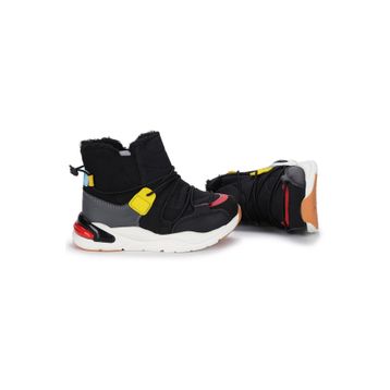 Vicco 21K.368 Gri Renk Kürklü Bilek Boy Kalın Taban Unisex Çocuk Botu