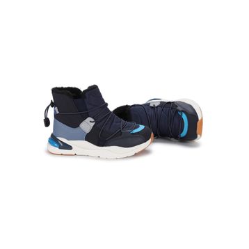Vicco 21K.368 Lacivert Renk Kürklü Bilek Boy Kalın Taban Unisex Çocuk Botu