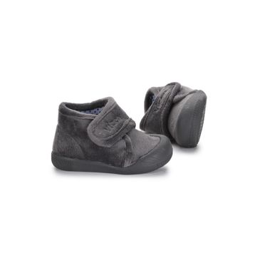 Vicco 959.E19K.445 Gri Renk Cırt Cırtlı Yarım Bilek Boy İlk Adım Bebek Panduf