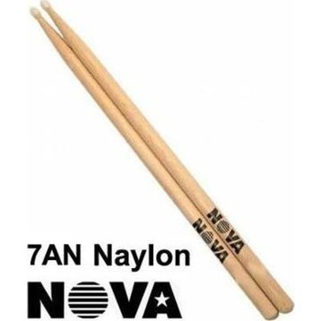 Vicfirth N7AN Çift Nova 7A Nylon Tıp Hıckory 15 1/2x0 Baget