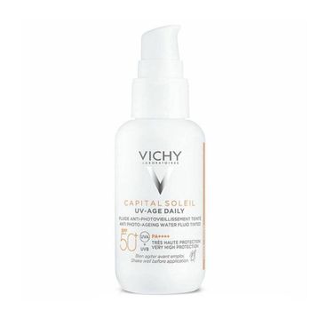 Vichy Capital Soleil UV-Age Daily SPF50+ Tinted Foto Yaşlanma Karşıtı Renkli 40 ml Yüz Güneş Kremi