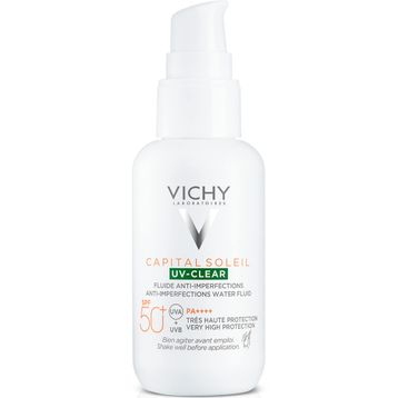 Vichy Capital Soleil UV Clear 40 ml SPF 50+ Yağlı Ciltler için Güneş Kremi
