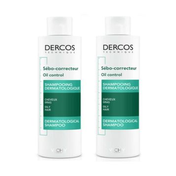 Vichy Dercos Oil Control Aşırı Yağlanmaya Karşı Etkili 2x200 ml Şampuanı