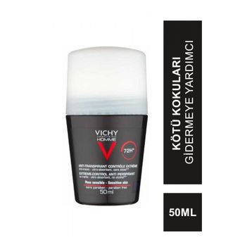 Vichy Homme 50 ml Erkekler İçin Terleme Karşıtı Roll-On Deodorant