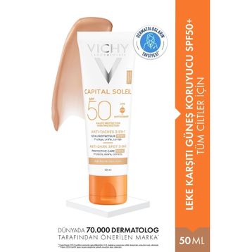 Vichy Lekelerin Çoğalmasını Engelleyen Işınlardan Koruyan SPF50 50 ml Güneş Kremi