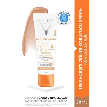 Vichy Lekelerin Çoğalmasını Engelleyen Işınlardan Koruyan SPF50 50 ml Güneş Kremi