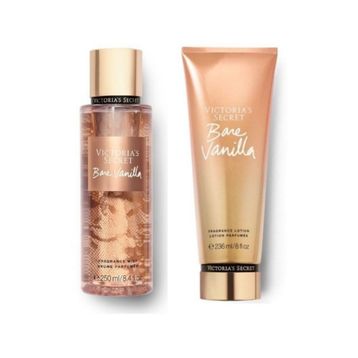 Victoria's Secret New Collection Vücut Sprey Vücut Losyonu 2 li Set Bare Vanilla
