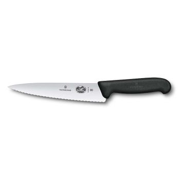 Victorinox 5.2033.19B 19 cm Siyah Tırtıklı Dilimleme Bıçağı, Blisterli Paket