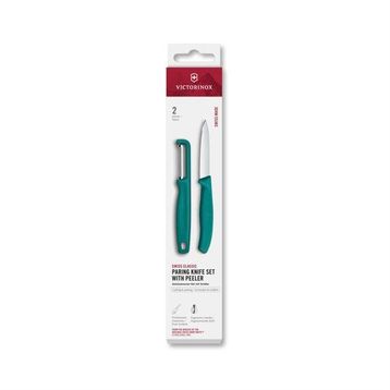 Victorinox 6.7114.21C1 Yeşil Swiss Classic 2'li Bıçak ve Soyacak Set