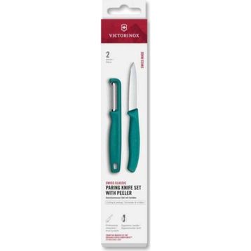 Victorinox 6.7114.21C1 Yeşil Swiss Classic 2'li Bıçak ve Soyacak Set