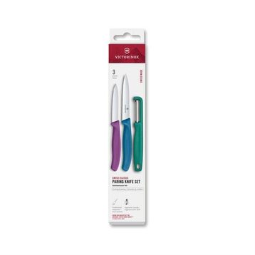 Victorinox 6.7116.33C1 Renkli Swiss Classic 3'lü Bıçak ve Soyacak Set
