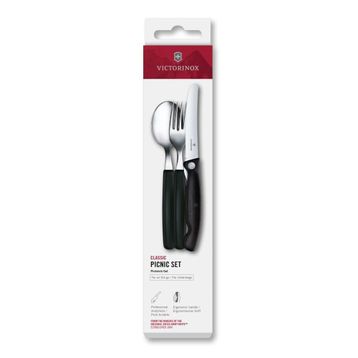 Victorinox 6.7193.3F Siyah Swiss Classic Piknik seti