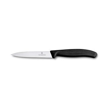 Victorinox 6.7733 Tırtıklı Sivri Siyah 10 cm Soyma Bıçağı