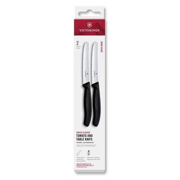 Victorinox 6.7833.B 11 cm Siyah 2'li Tırtıklı Blisterli Domates ve Sofra Bıçağı