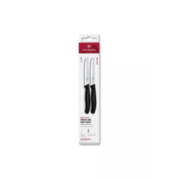 Victorinox 6.7833.B 11 cm Siyah 2'li Tırtıklı Blisterli Domates ve Sofra Bıçağı
